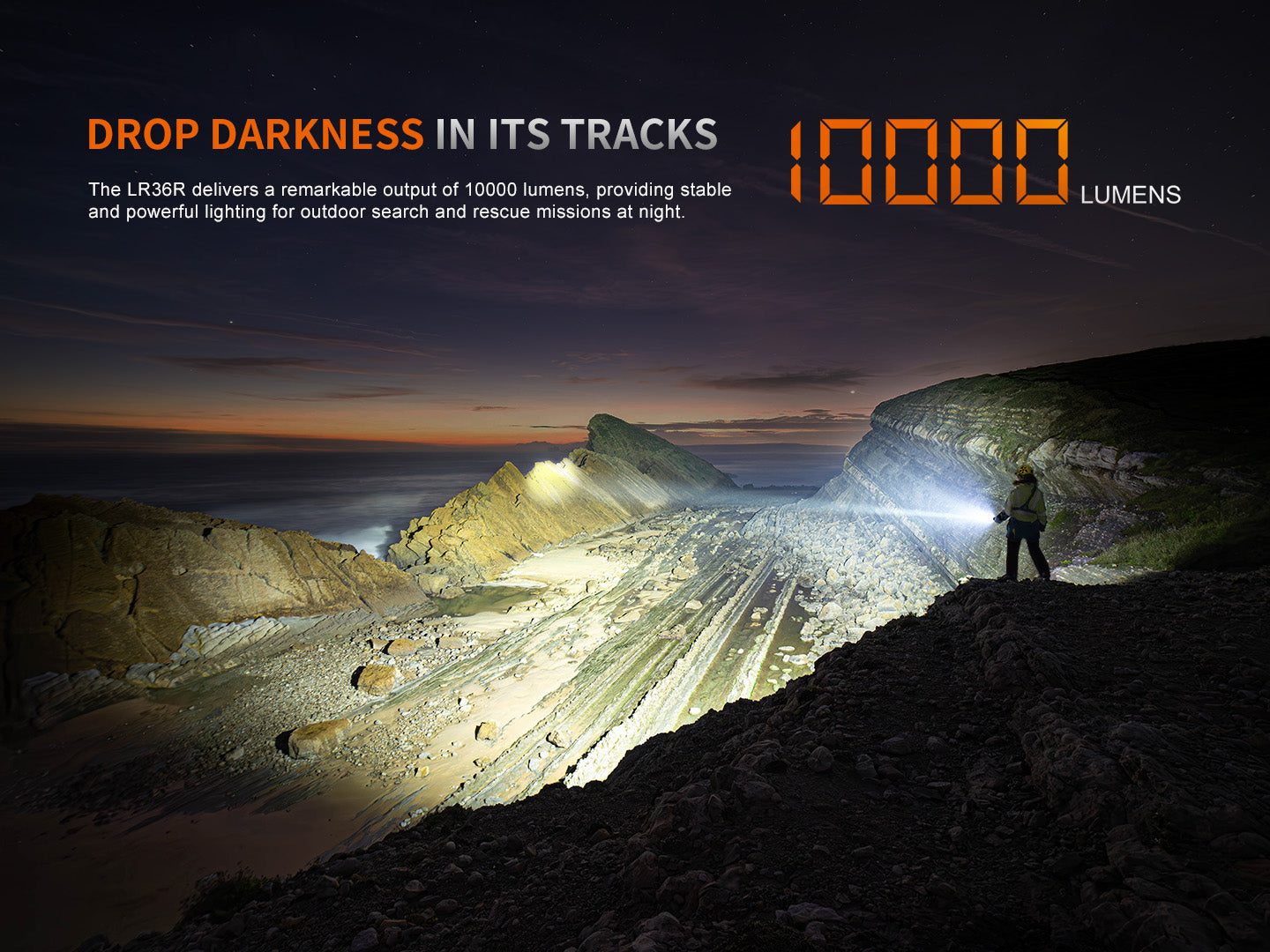 fenixlightFenix LR36R kompakte, leistungsstarke Suchlampe mit weißem Laserstrahl, 10000 LumenFenix LR36R kompakte, leistungsstarke Suchlampe mit weißem Laserstrahl, 10000 LumenForestHunt | Locker, Kirrmittel & JagdbedarfTaschenlampe