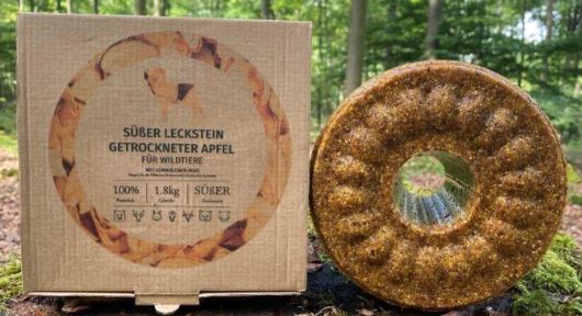 WildlutscherLeckstein süßer getrockneter Apfel mit gemahlenem Mais