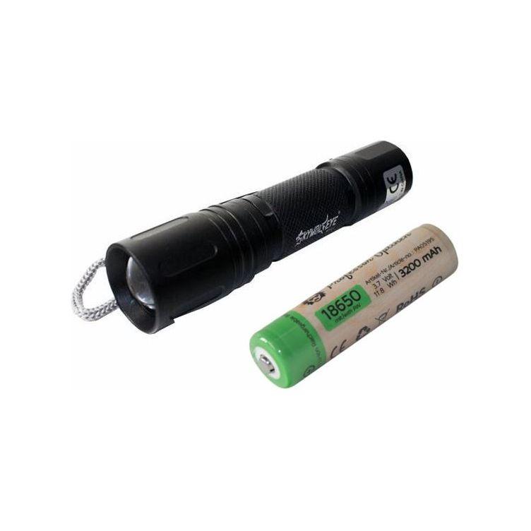 LED-Taschenlampe für 18650-Akkus.
