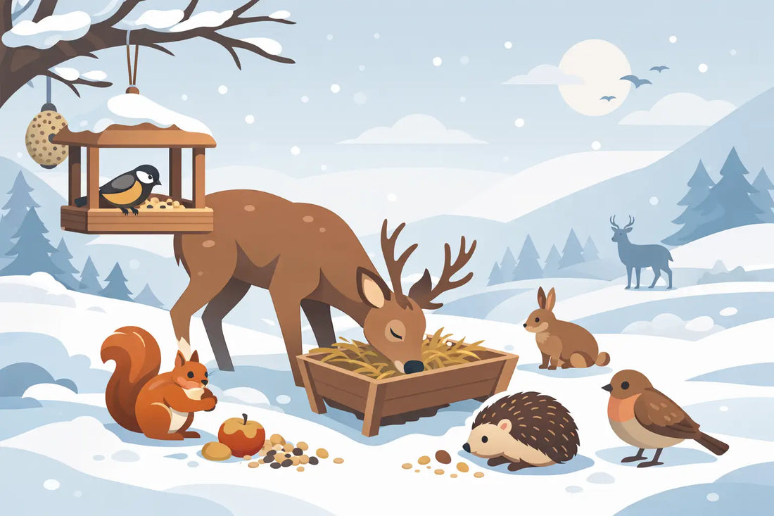 Futter für Wildtiere im Winter richtig einsetzen