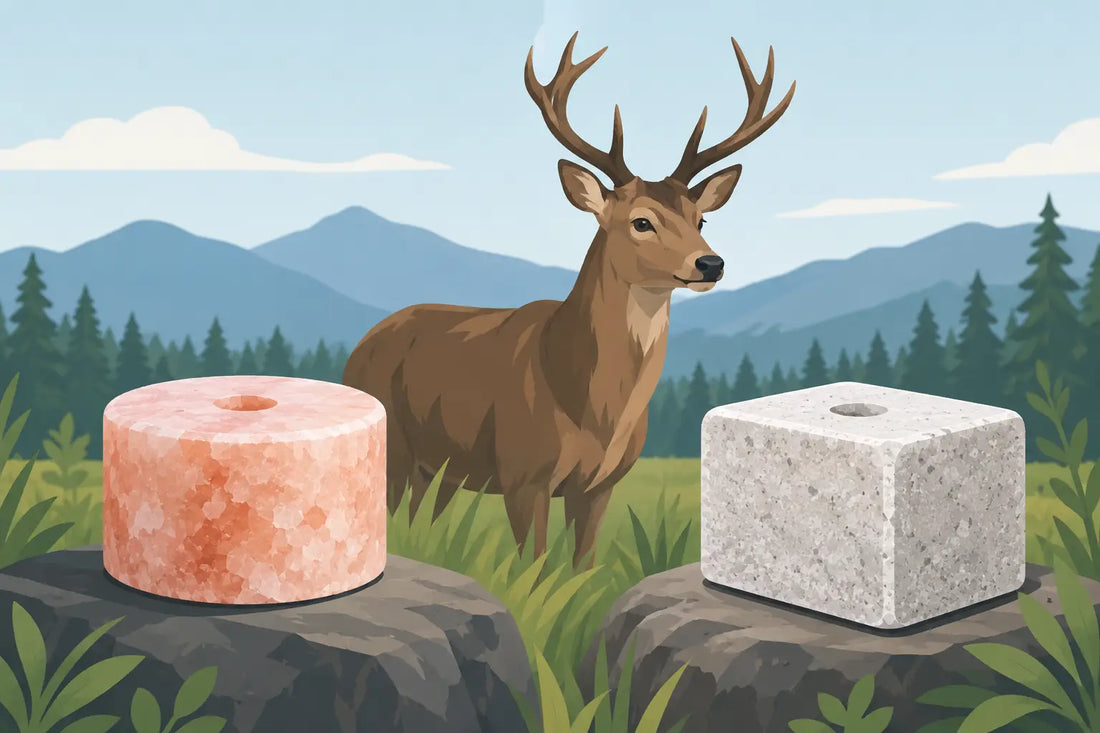 Salzpaste versus Mineralblock für Wild wählen