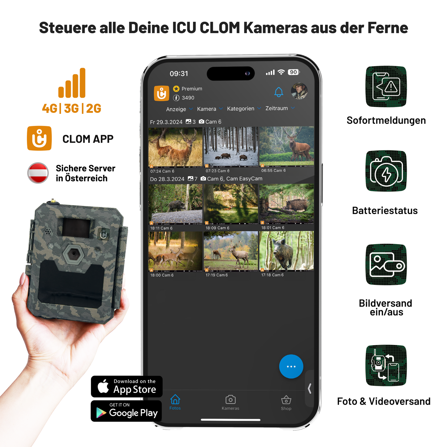 ICUICU CLOM Cam6 + 2.000 COINs & 16GB SD-Karte