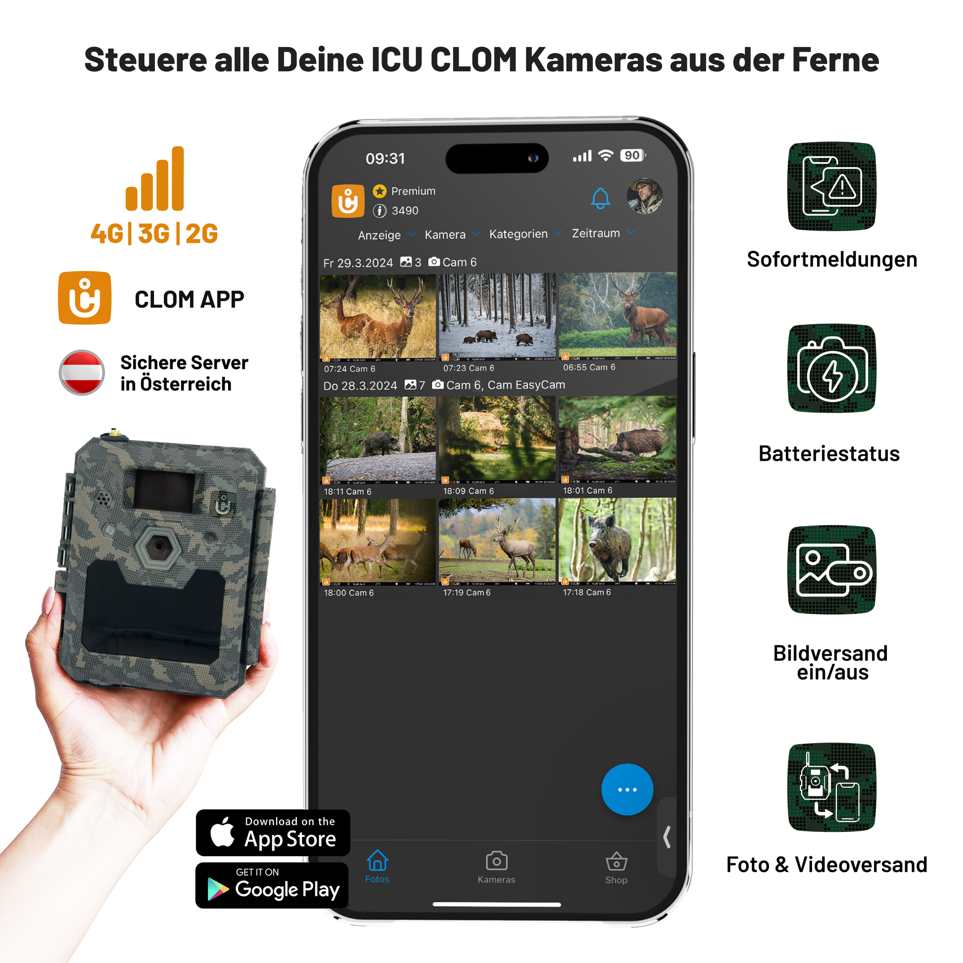 ICUICU CLOM Cam6 + 2.000 COINs & 16GB SD-Karte