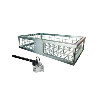 Heckträger 890x585x200 mm verzinkt mit abklappbarer Schnellkupplung