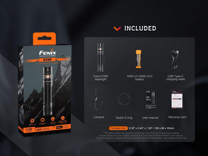 fenixlightFenix E35R High-Performance EDC-Taschenlampe, 3100 LumenFenix E35R High-Performance EDC-Taschenlampe, 3100 LumenForestHunt | Locker, Kirrmittel & JagdbedarfTaschenlampe