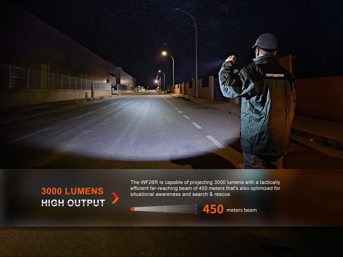 fenixlightFenix WF26R High-Performance Taschenlampe mit Ladehalterung, 3000 LumenFenix WF26R High-Performance Taschenlampe mit Ladehalterung, 3000 LumenForestHunt | Locker, Kirrmittel & JagdbedarfTaschenlampe