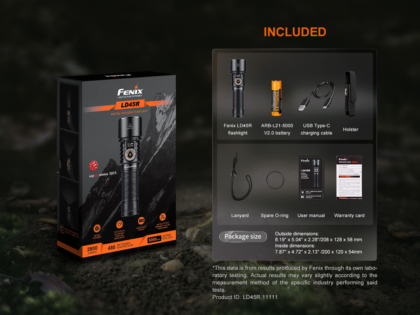 fenixlightFenix LD45R digitale Hochleistungs-Taschenlampe mit Fokussteuerung, 2800 LumenFenix LD45R digitale Hochleistungs-Taschenlampe mit Fokussteuerung, 2800 LumenForestHunt | Locker, Kirrmittel & JagdbedarfTaschenlampe