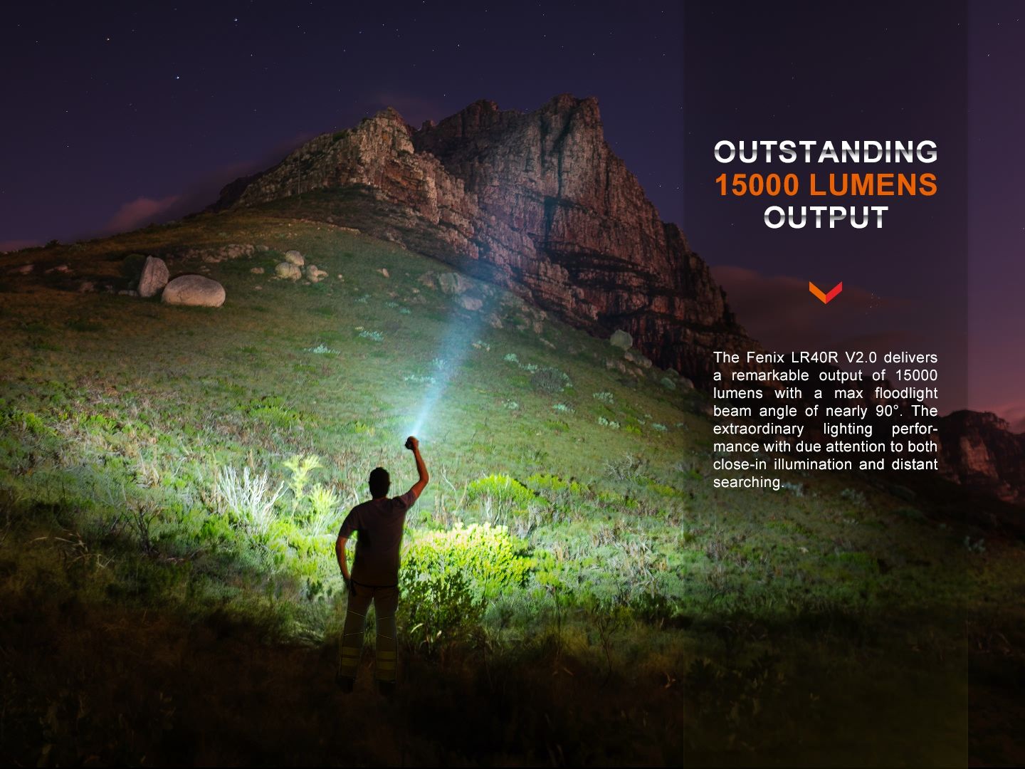 fenixlightFenix LR40R V2.0 Superhelle Hochleistungs-Suchlampe mit Spot- und Flutlichtfunktion, 15000 LumenFenix LR40R V2.0 Superhelle Hochleistungs-Suchlampe mit Spot- und Flutlichtfunktion, 15000 LumenForestHunt | Locker, Kirrmittel & JagdbedarfTaschenlampe