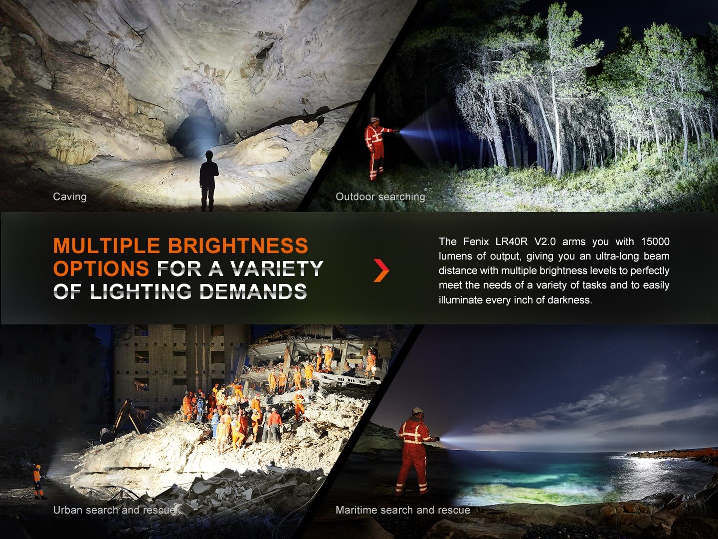 fenixlightFenix LR40R V2.0 Superhelle Hochleistungs-Suchlampe mit Spot- und Flutlichtfunktion, 15000 LumenFenix LR40R V2.0 Superhelle Hochleistungs-Suchlampe mit Spot- und Flutlichtfunktion, 15000 LumenForestHunt | Locker, Kirrmittel & JagdbedarfTaschenlampe