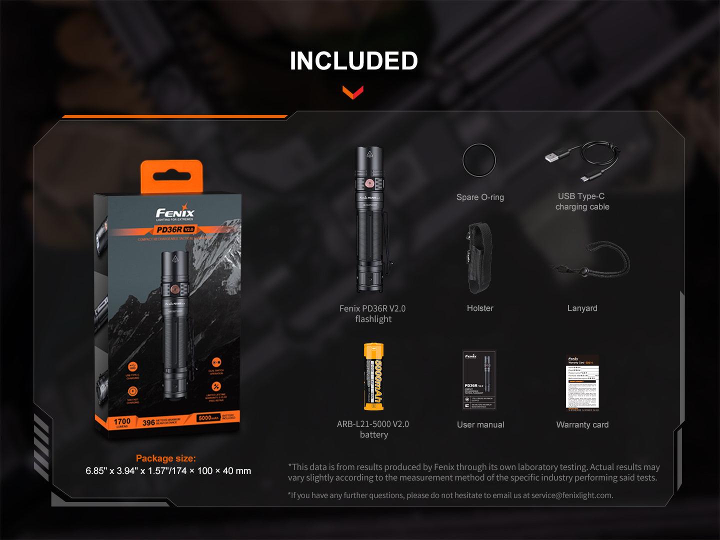 fenixlightFenix PD36R V2.0 Kompakte, wiederaufladbare taktische Taschenlampe, 1700 LumenFenix PD36R V2.0 Kompakte, wiederaufladbare taktische Taschenlampe, 1700 LumenForestHunt | Locker, Kirrmittel & JagdbedarfTaschenlampe