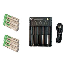 Professor OptikenENERGIE-SET: 6er Set 18650 Lithium-Ionen-Akku+ Universal Ladegerät