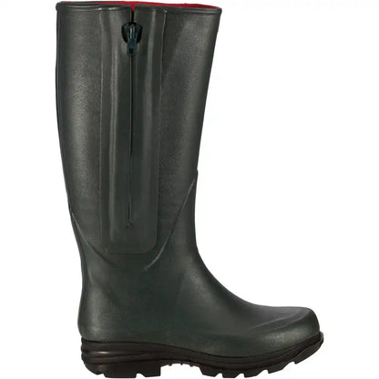 Gummistiefel mit Reißverschluss und Neoprenfutter, oliv