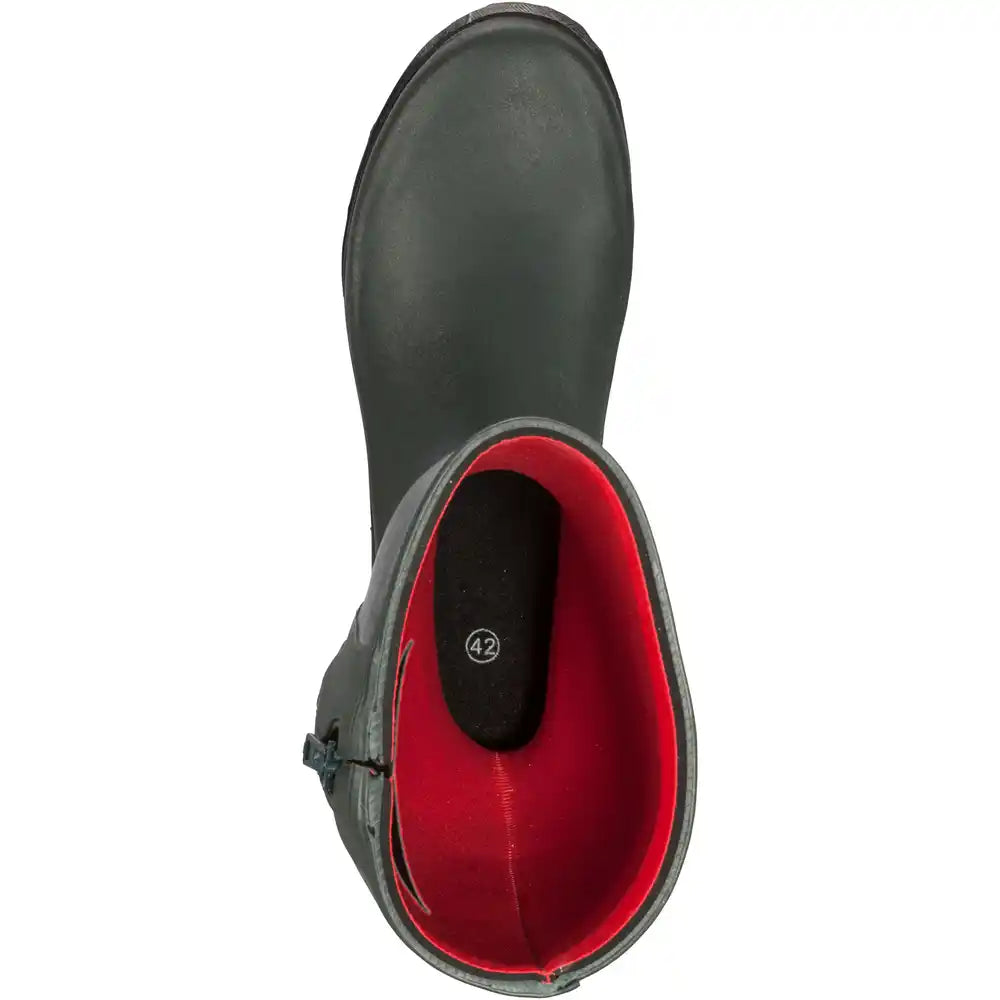Gummistiefel mit Reißverschluss und Neoprenfutter, oliv