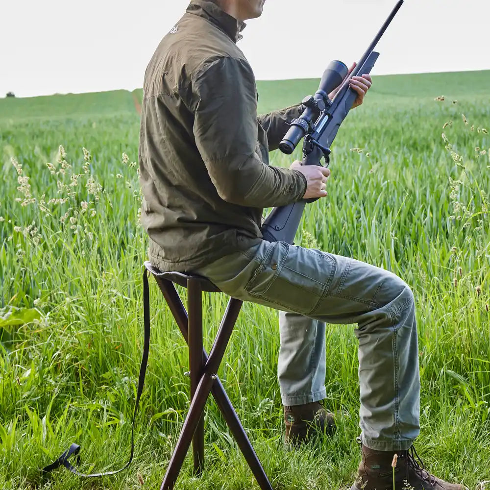 Wald & ForstDreibein Sitzstuhl mit Leder