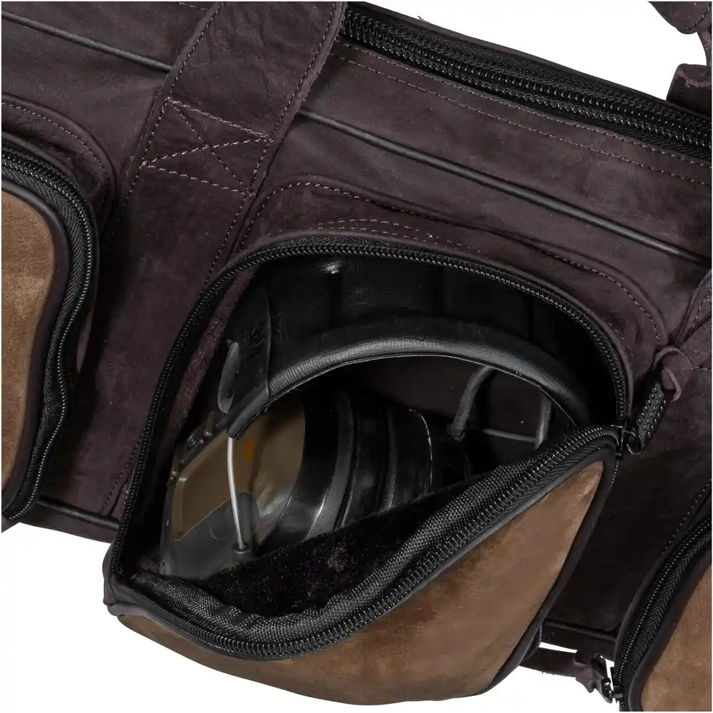 Parforce Langwaffenfutteral „All-in“ Leder Braun/Oliv – Gewehrfutteral mit Rucksackriemen