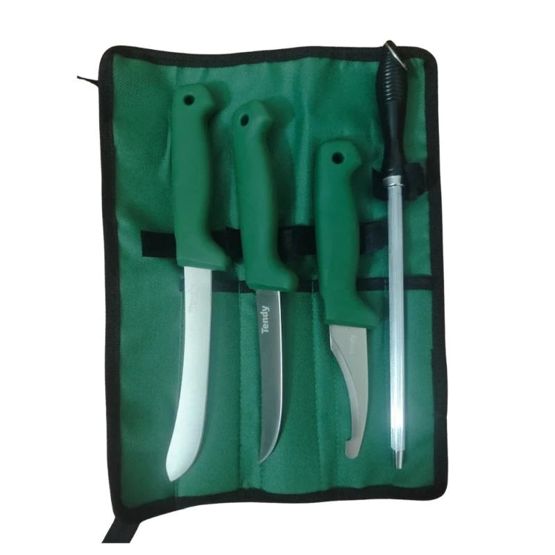 Jagd Messerset mit Ausbeinmesser, Knochenmesser und Bauchöffner